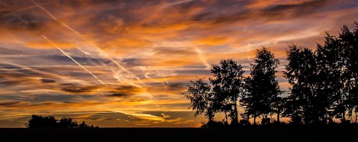 Sonnenaufgang im Osten Ende Oktober morgens gegen 8:00 Uhr