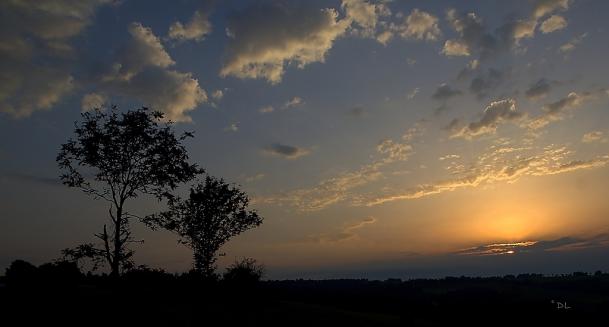 Sonnenuntergang nach einem Gewitter zwischen Kesternich und Rurberg